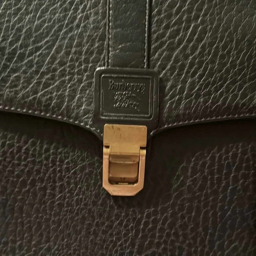 Burberry Satchel Black Vintage Bag Shoulder Bag Rare
